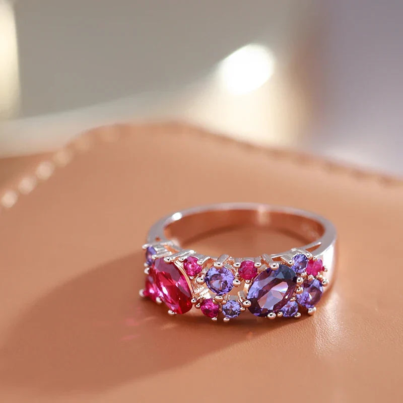 Brillante Anello a Grappolo