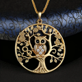 Collana Albero della Vita con Gufo Dorato