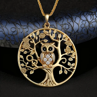 Collana Albero della Vita con Gufo Dorato