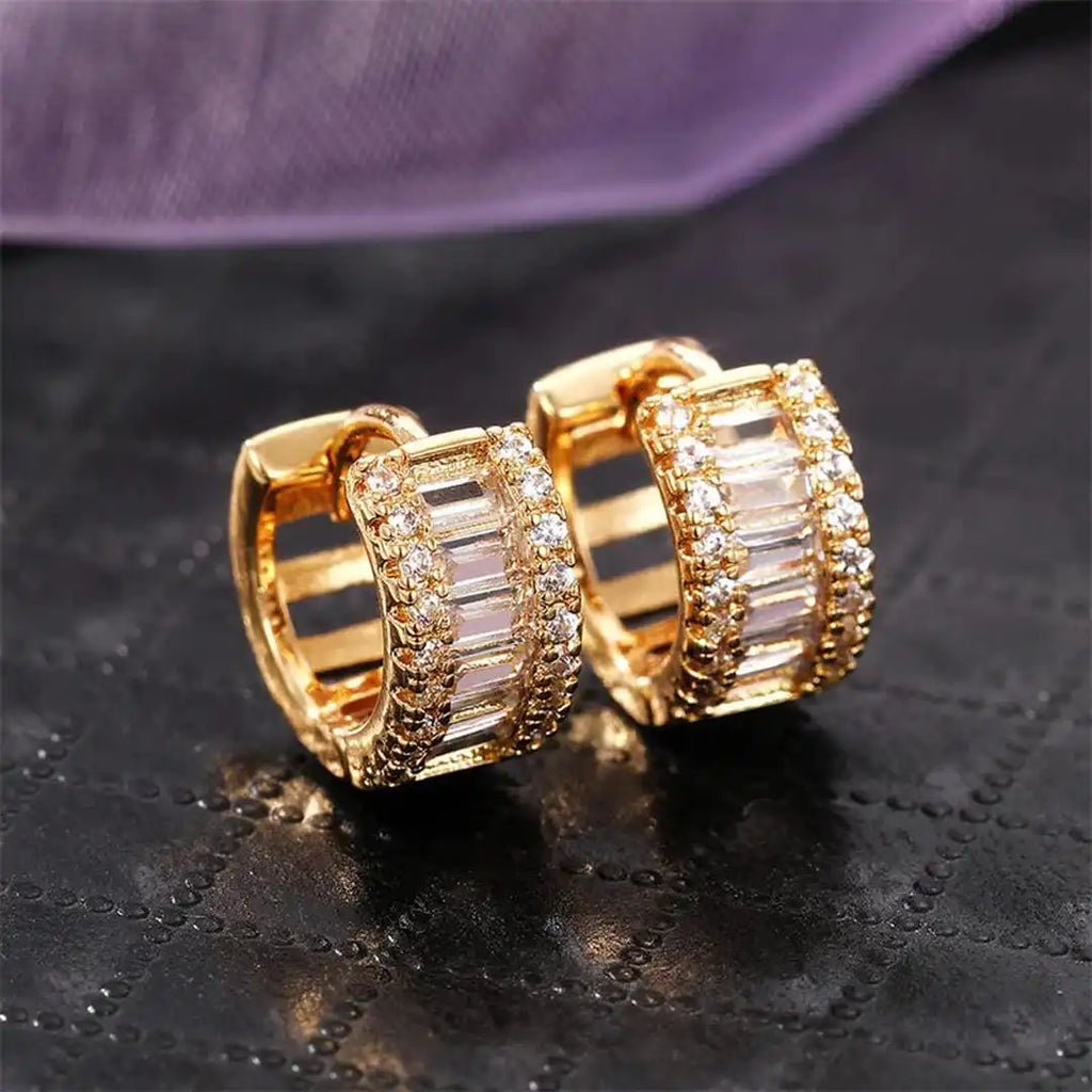 Orecchini a cerchio Mini Baguette Zirconia