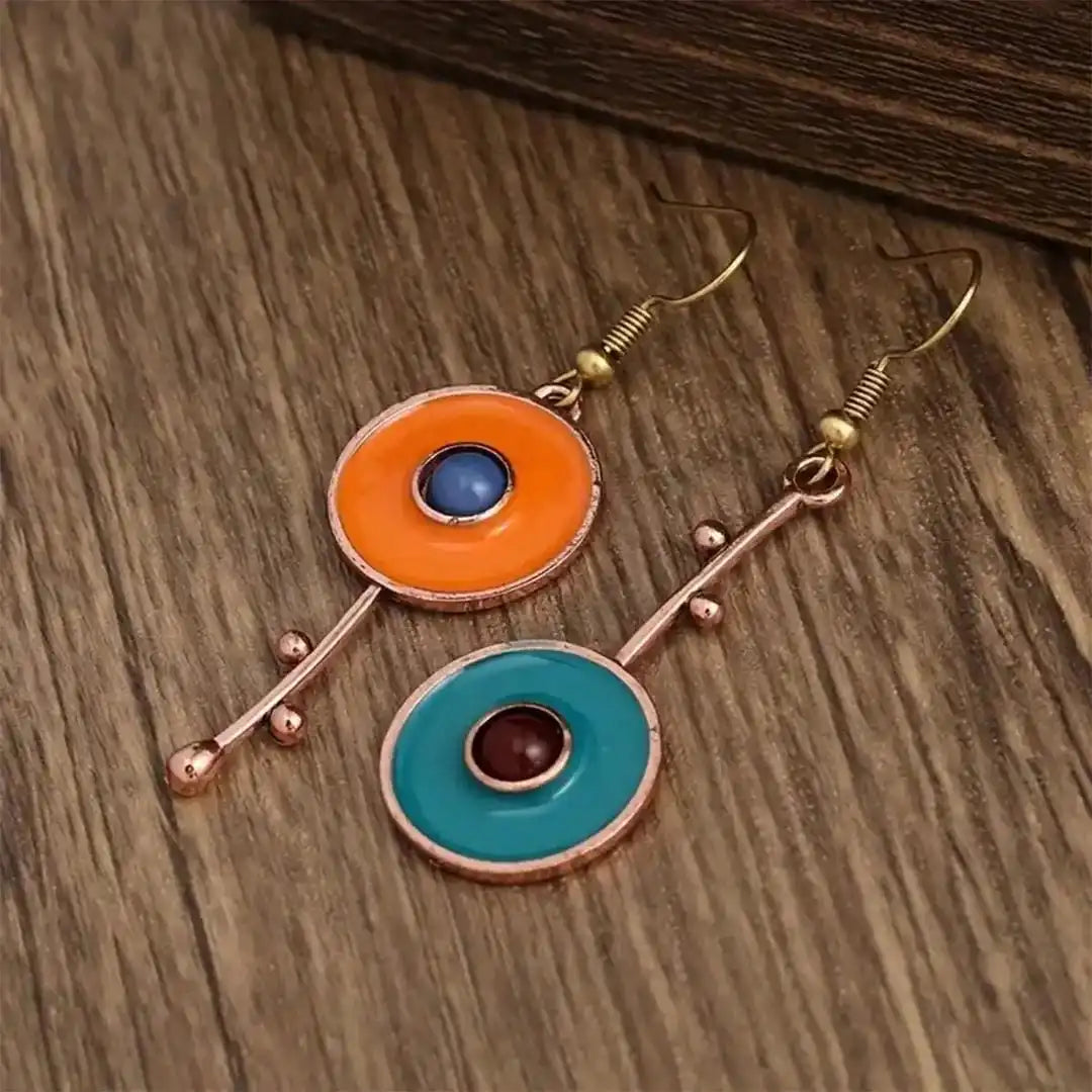 Beatrice™ - Orecchini con Pietra in Bronzo Antico