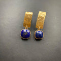 Orecchini a Goccia Quadrati in Lapis Lazuli Boho