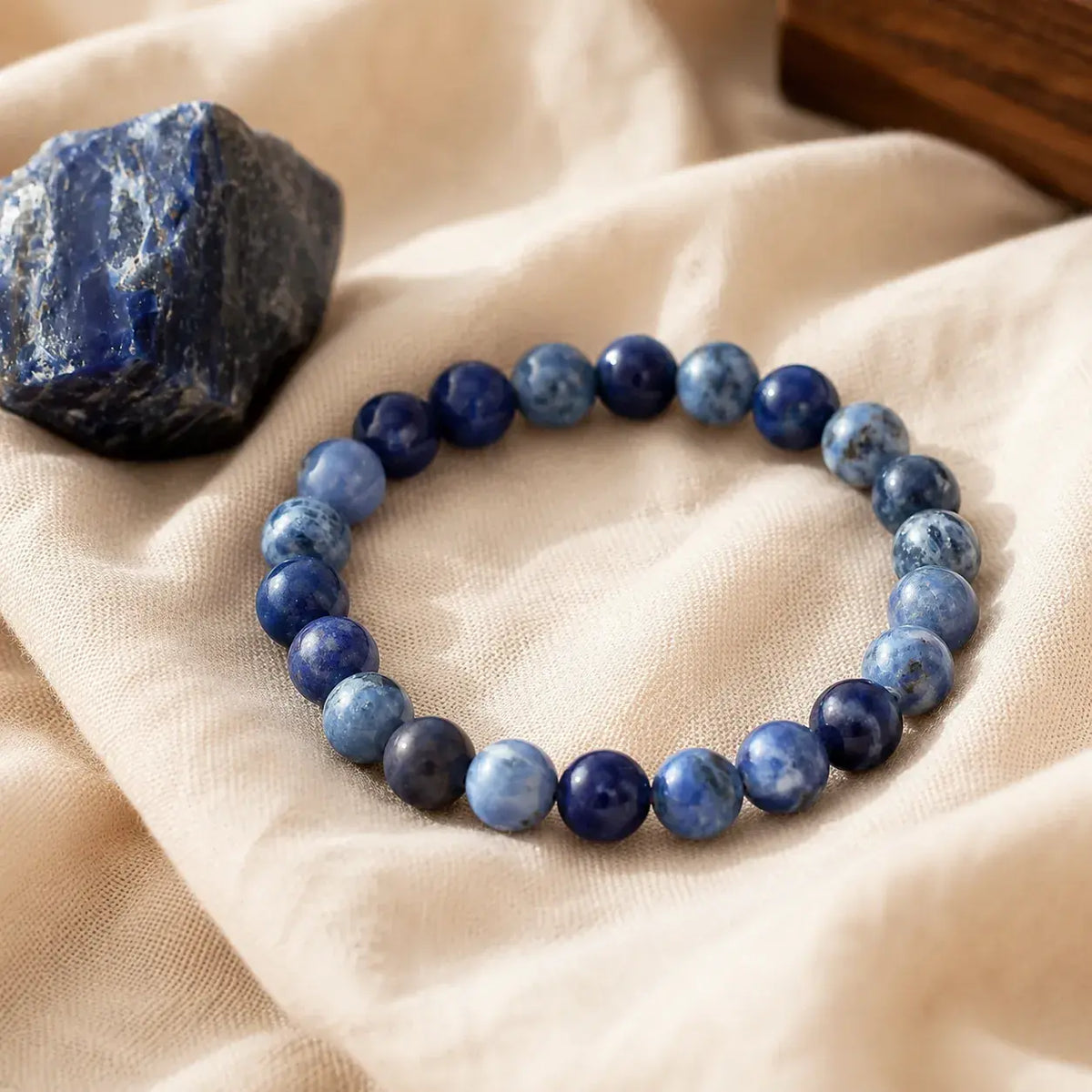 Bracciale in Sodalite per Calma, Chiarezza e Comunicazione Sicura
