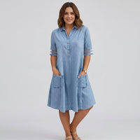 Saoirse - Abito in Denim che Valorizza la Figura