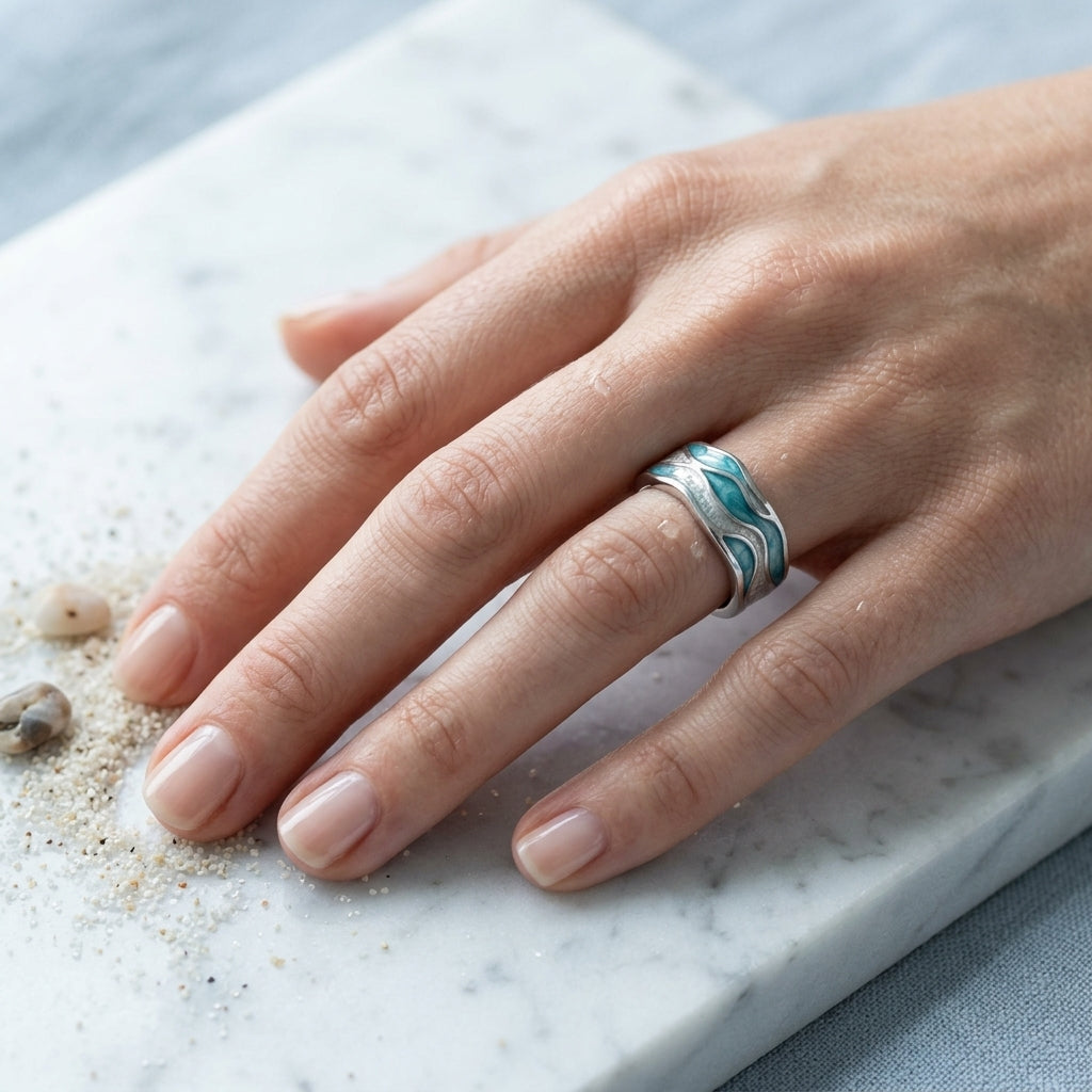 Anello Seasilver Turquoise Bubble
