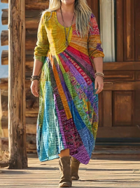 Liora - Vestito Bohemien Stampato