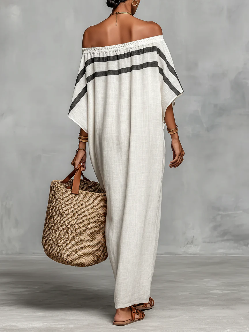 Isabella™ - Abito Maxi Off-Shoulder con Maniche a Pipistrello