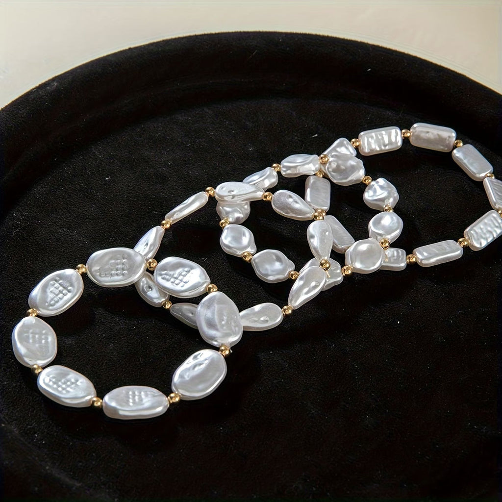 Set di 4 Bracciali con Perle