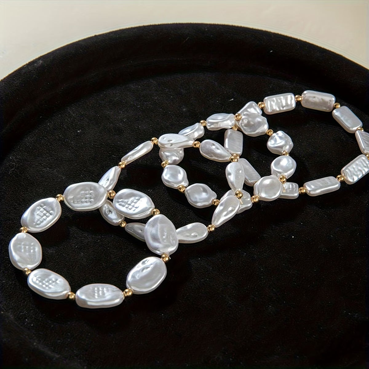 Set di 4 Bracciali con Perle