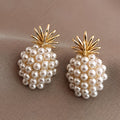Orecchini a Forma di Ananas con Perle