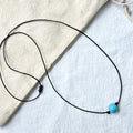 Collana Regolabile con Perle di Pietra Turchese Bohemien