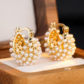 Orecchini a cerchio con perle chunky