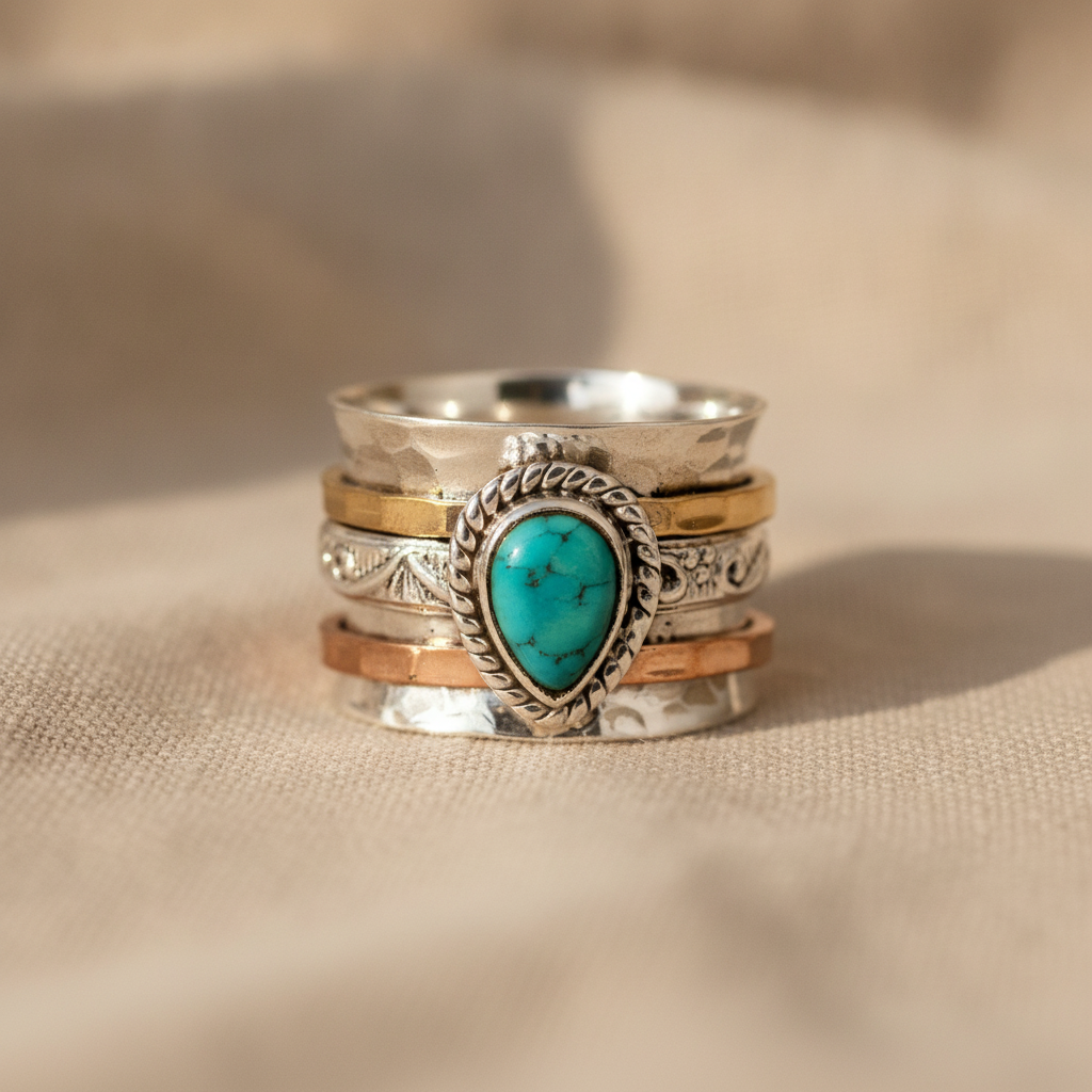 Azzurra™ - Anello Statement con Turchese Ovale