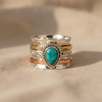 Azzurra™ - Anello Statement con Turchese Ovale