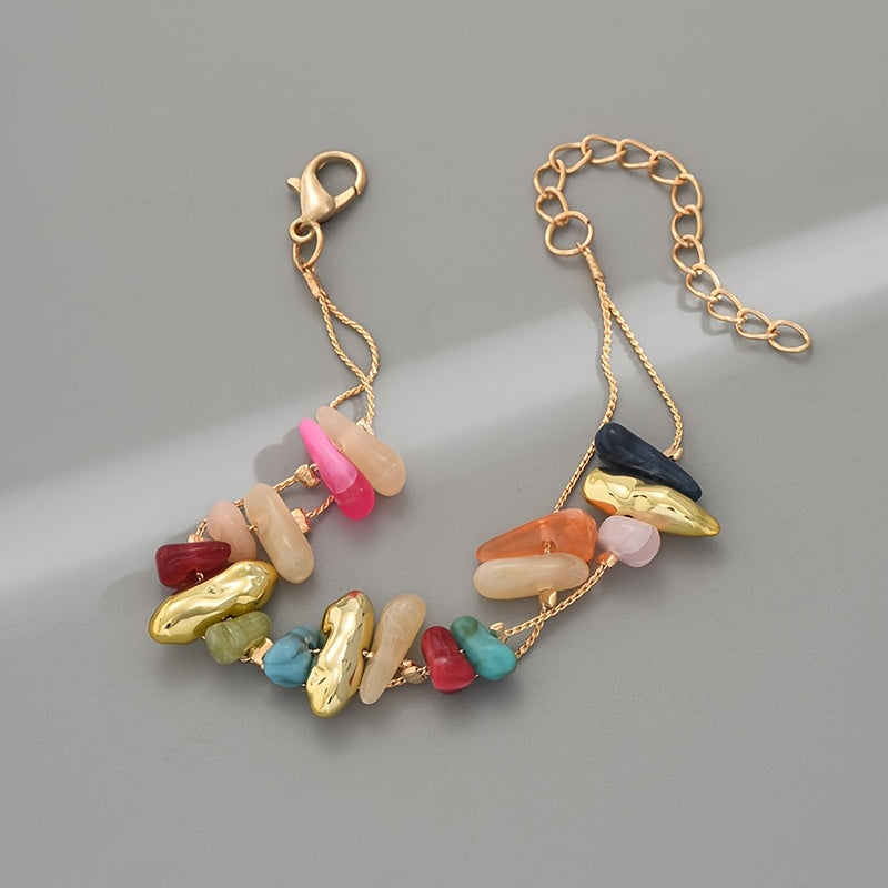 Bracciale Boho con Charm e Perline Multicolore