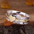 Anello Spinner a Cuore Bi-tono Bohemien