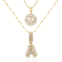 Fina™ - Collana in Oro con Lettera Iniziale Pavé