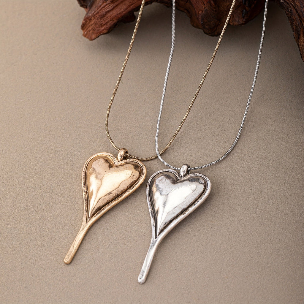 Collana con Pendente a Cuore Minimalista Bohemien