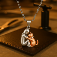 Collana con Pendente Abbraccio di Gatto