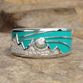 Anello Sole di Montagna in Zirconia Bohemienne
