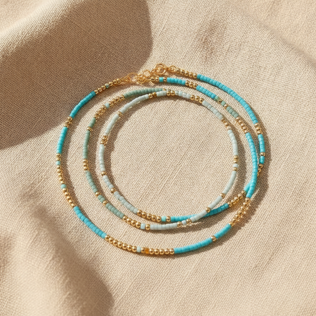 Maddalena™ - Set di 4 Braccialetti Turchesi