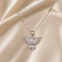 Phoenix Necklace in White Gold with Zirconia