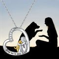 Collana in Argento Sterling 925 – Design a Cuore e Cane con Zirconia