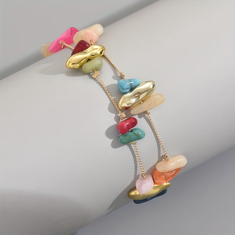 Bracciale Boho con Charm e Perline Multicolore