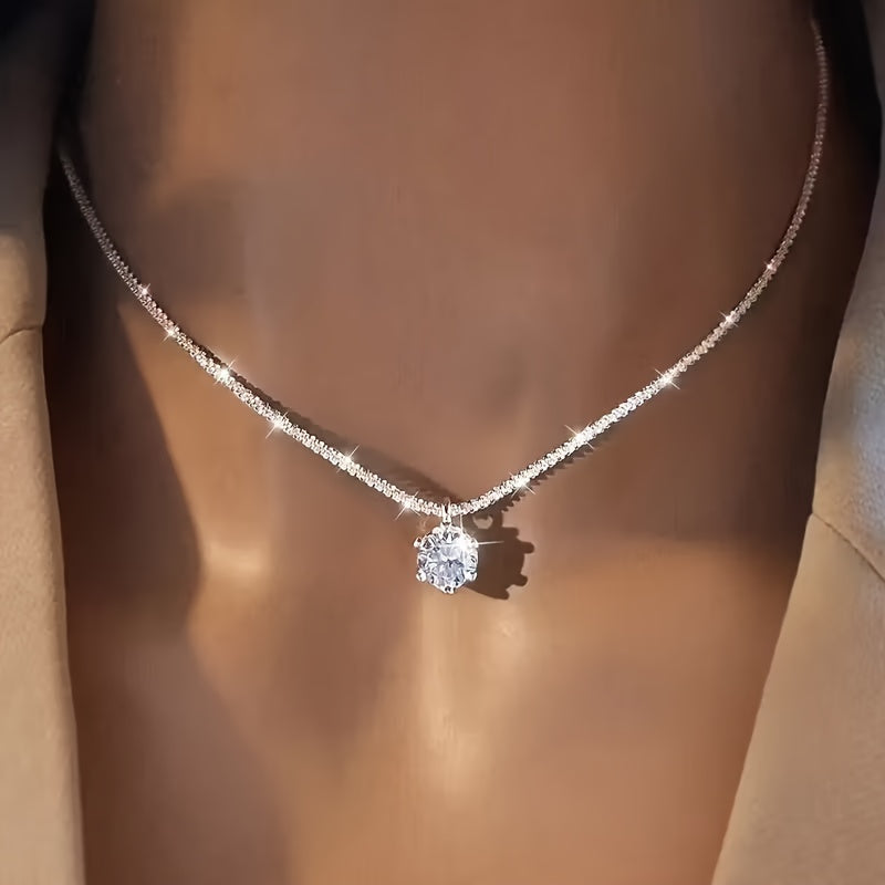 Collana Eternal con zirconi e oro bianco