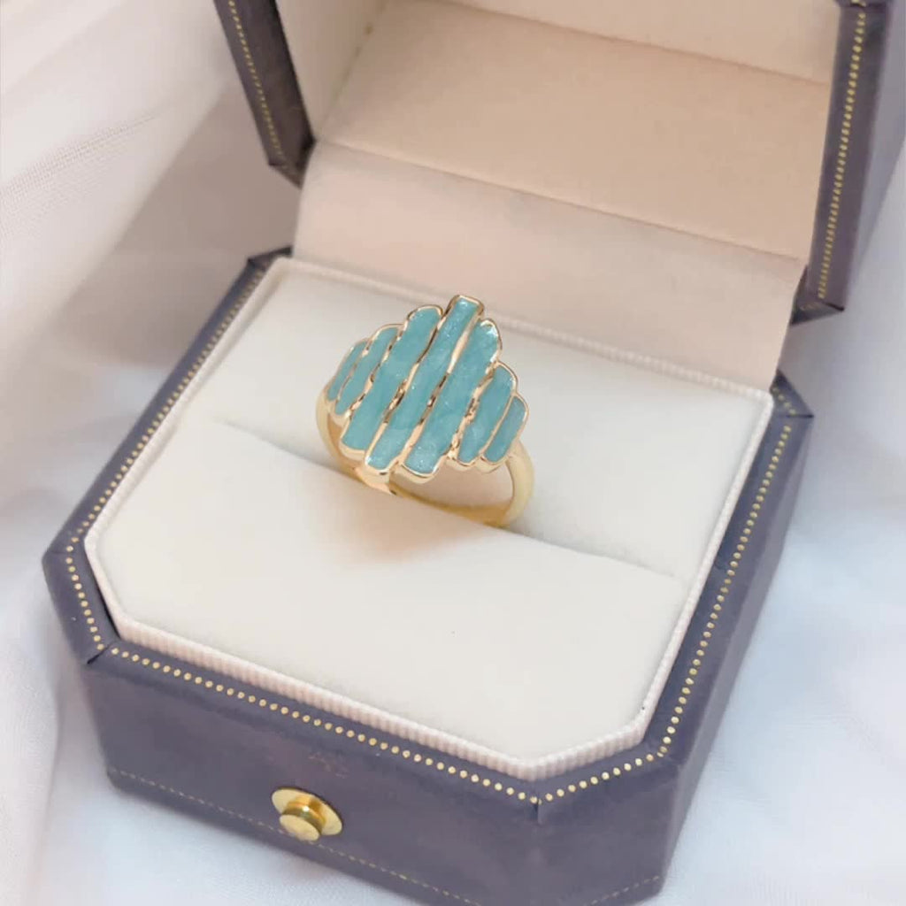 Anello Dipinto Verde Menta Bohemien