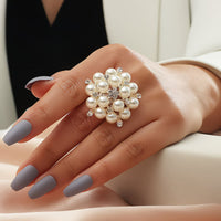 Anello Regolabile con Perle
