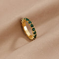 Anello in Cristallo 18K Bellezza Smeraldo