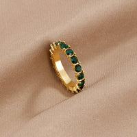 Anello in Cristallo 18K Bellezza Smeraldo