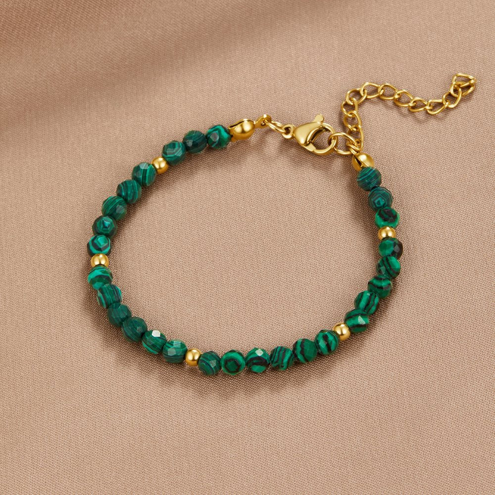 Bracciale di Perline Verde Smeraldo