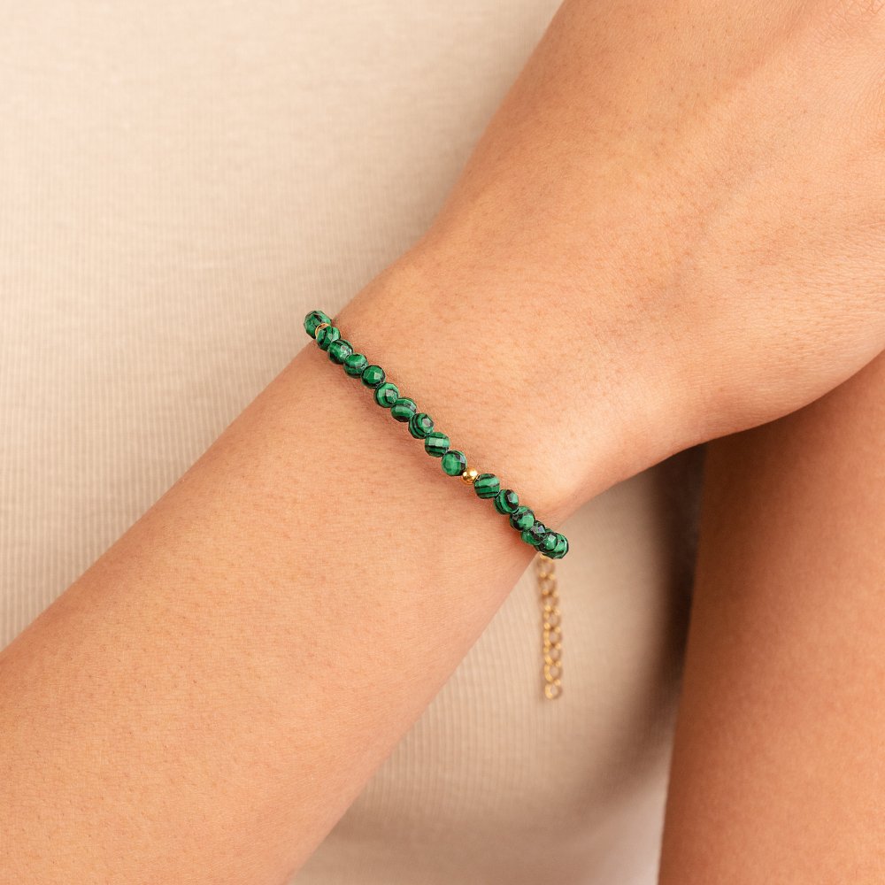 Bracciale di Perline Verde Smeraldo