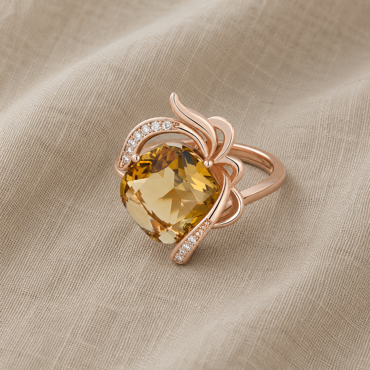 Anello Krystalring in ambra eterea di Anello