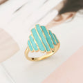 Anello Dipinto Verde Menta Bohemien