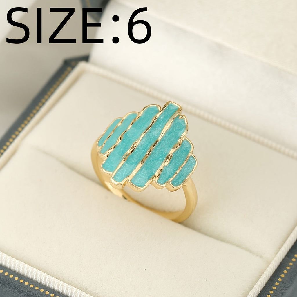 Anello Dipinto Verde Menta Bohemien