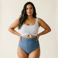 Sovara™ -Costume Modellante Bicolore con Nodo
