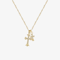 Colombe™ - Collana con pendente a doppia croce