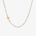 Mirabile™ - Collana a Croce Decorata con Perle d'Acqua Dolce