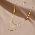 Collana in Acciaio Inossidabile Multi-Layered Oro