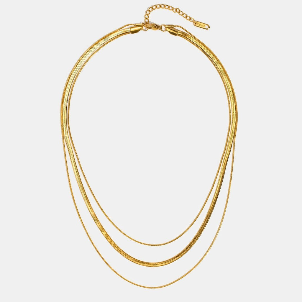 Collana in Acciaio Inossidabile Multi-Layered Oro