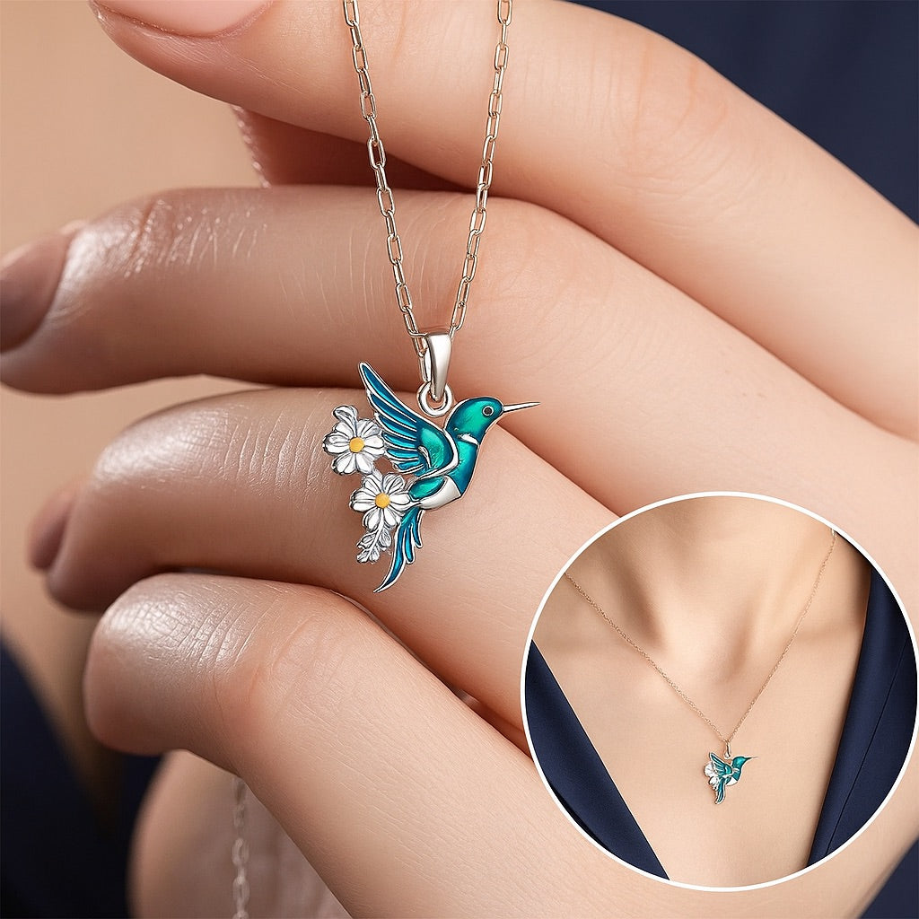 Bellissima Collana a Colibrì con Orecchini Bonus – Offerta a Tempo Limitato