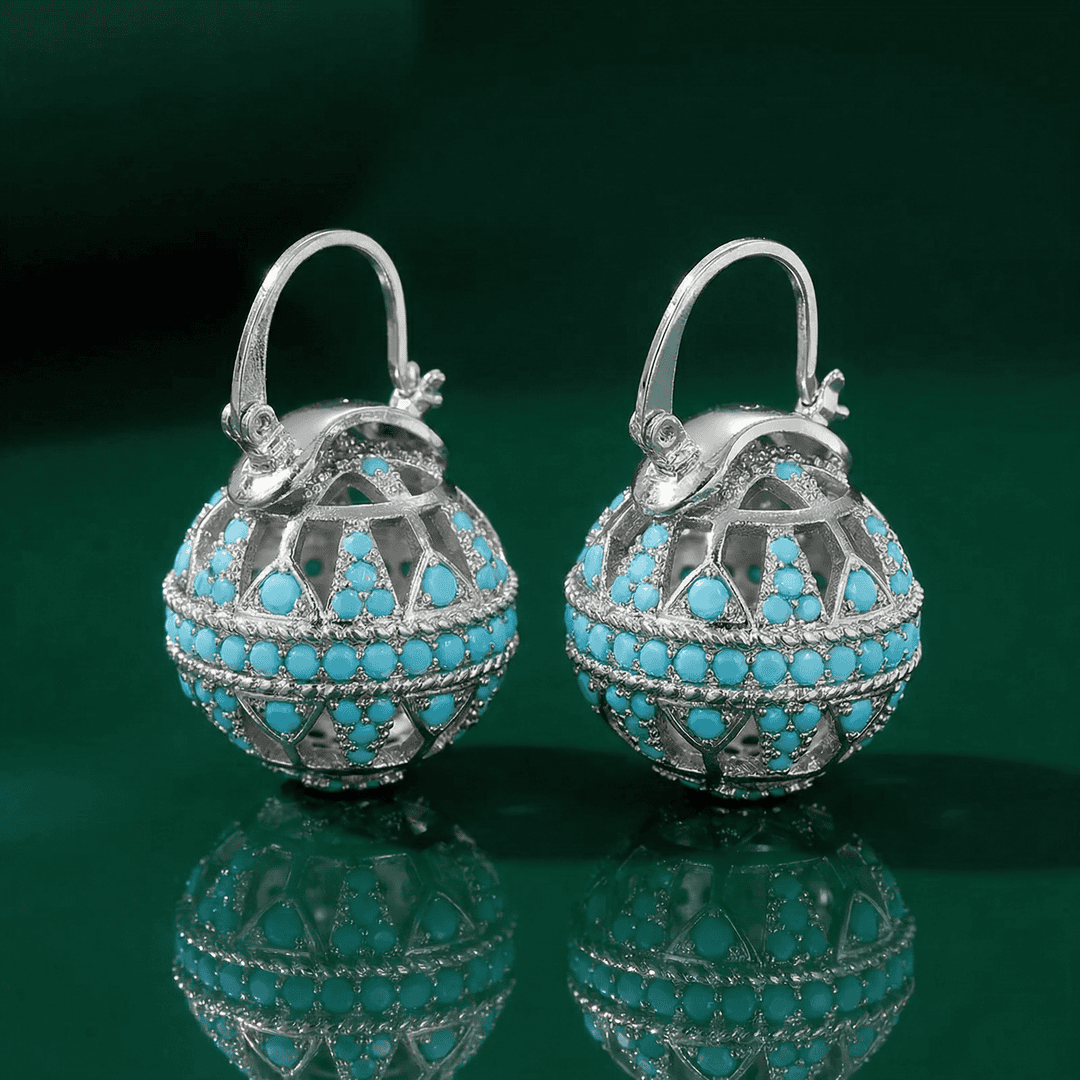 Ginevra™ - Orecchini Pendenti in Filigrana Turchese