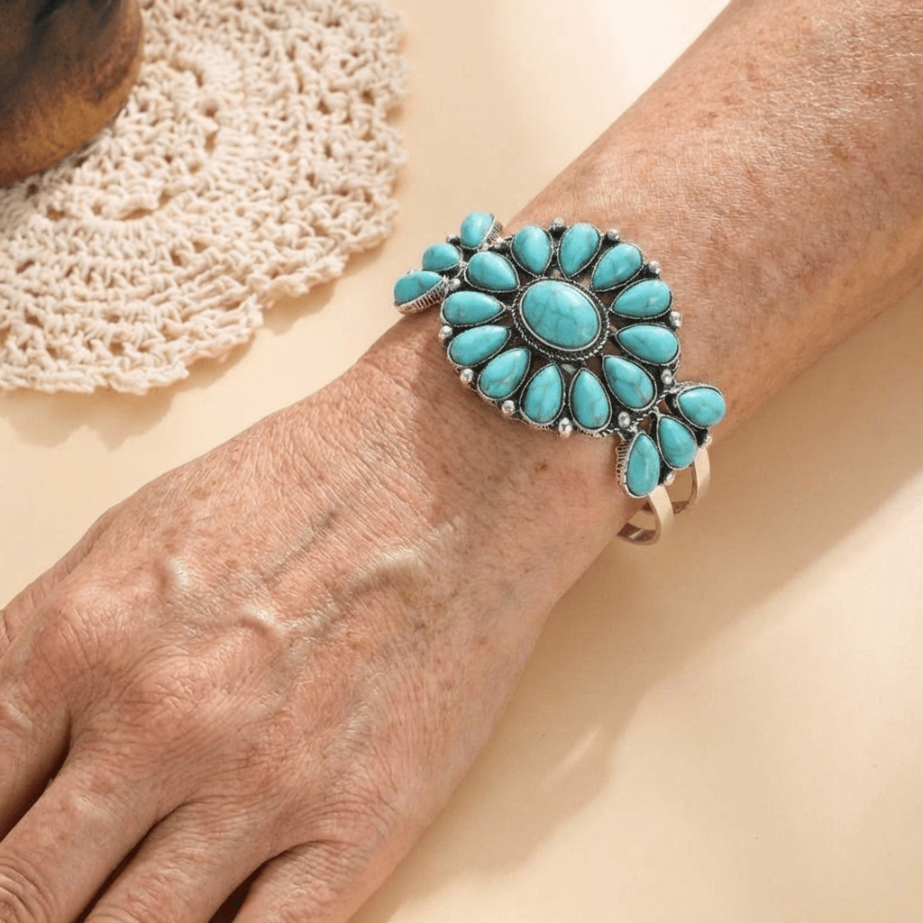 Bracciale Vintage Bohemien Etnico Turchese