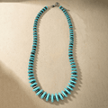 Collana con perline a disco turchesi in stile vintage boho