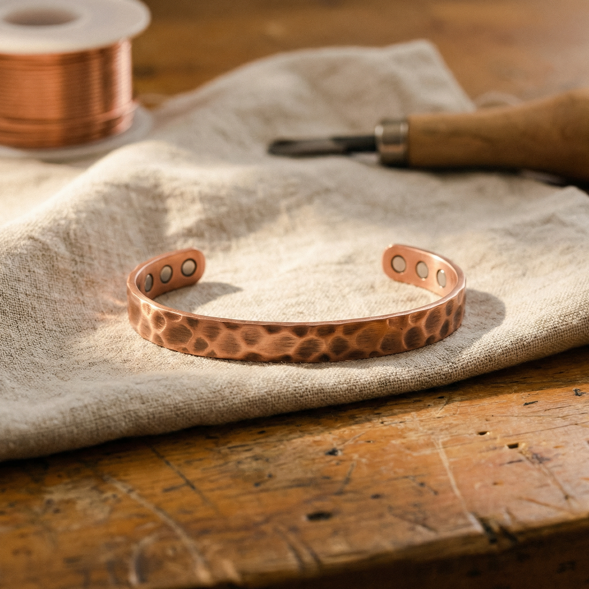 Bracciale in Rame a Solco
