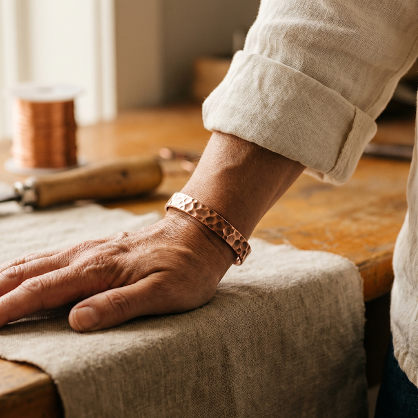 Bracciale in Rame a Solco