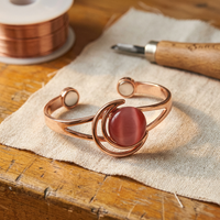 Bracciale in Rame Rosa a Sfera